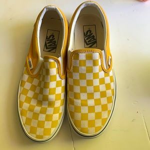 yellow checkered vans